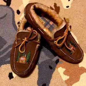 Men’s Kiel James Patrick Cozy Cabin Moccasins Slippers Size 9